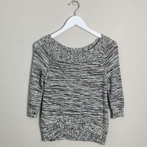 Express Knit Sweater Black/White